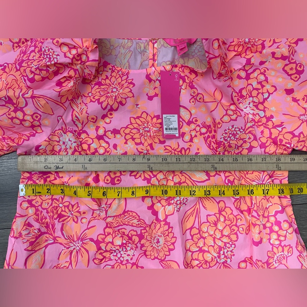 NWT Lilly Pulitzer Pink Barbara 3/4 Sleeve Top in Mandivilla Baby Size Large - Picture 7 of 12